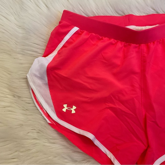 Under Armour UA Fly-By 2.0 Shorts - NWT - Medium - Pink Shock / White - Picture 7 of 10